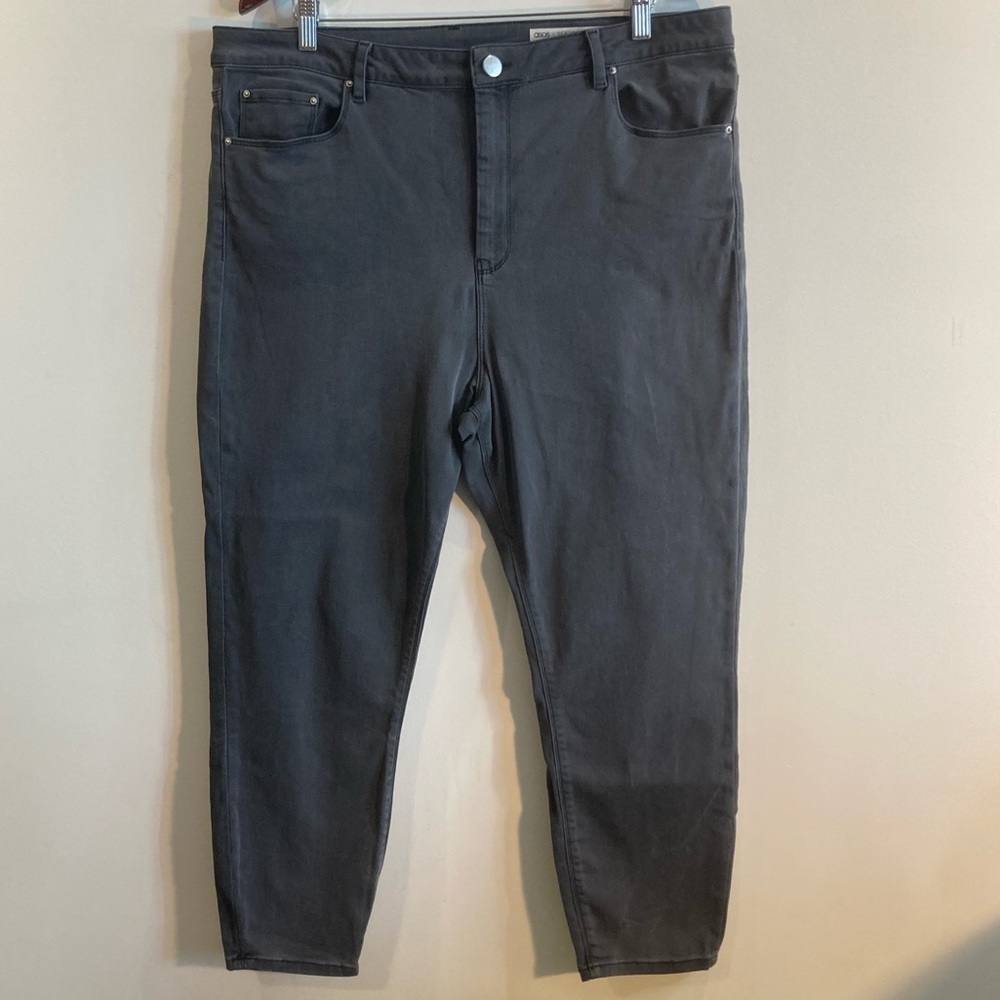 ASOS Sz 16 Grey Skinny Super High Rise Jeans